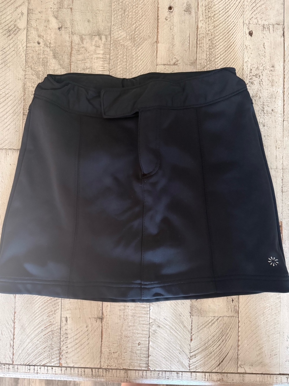 Athleta Black Active Skort with Front Patch Pockets